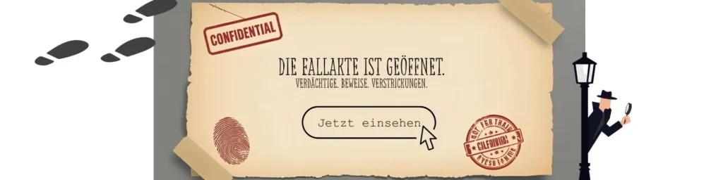 Die Fallakte ist geöffnet Header