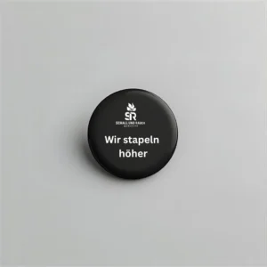 Wir stapeln höher Kühlschrank-Magnet Schwarz