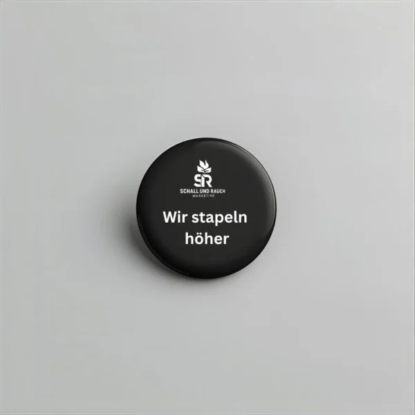 Wir stapeln höher Kühlschrank-Magnet Schwarz