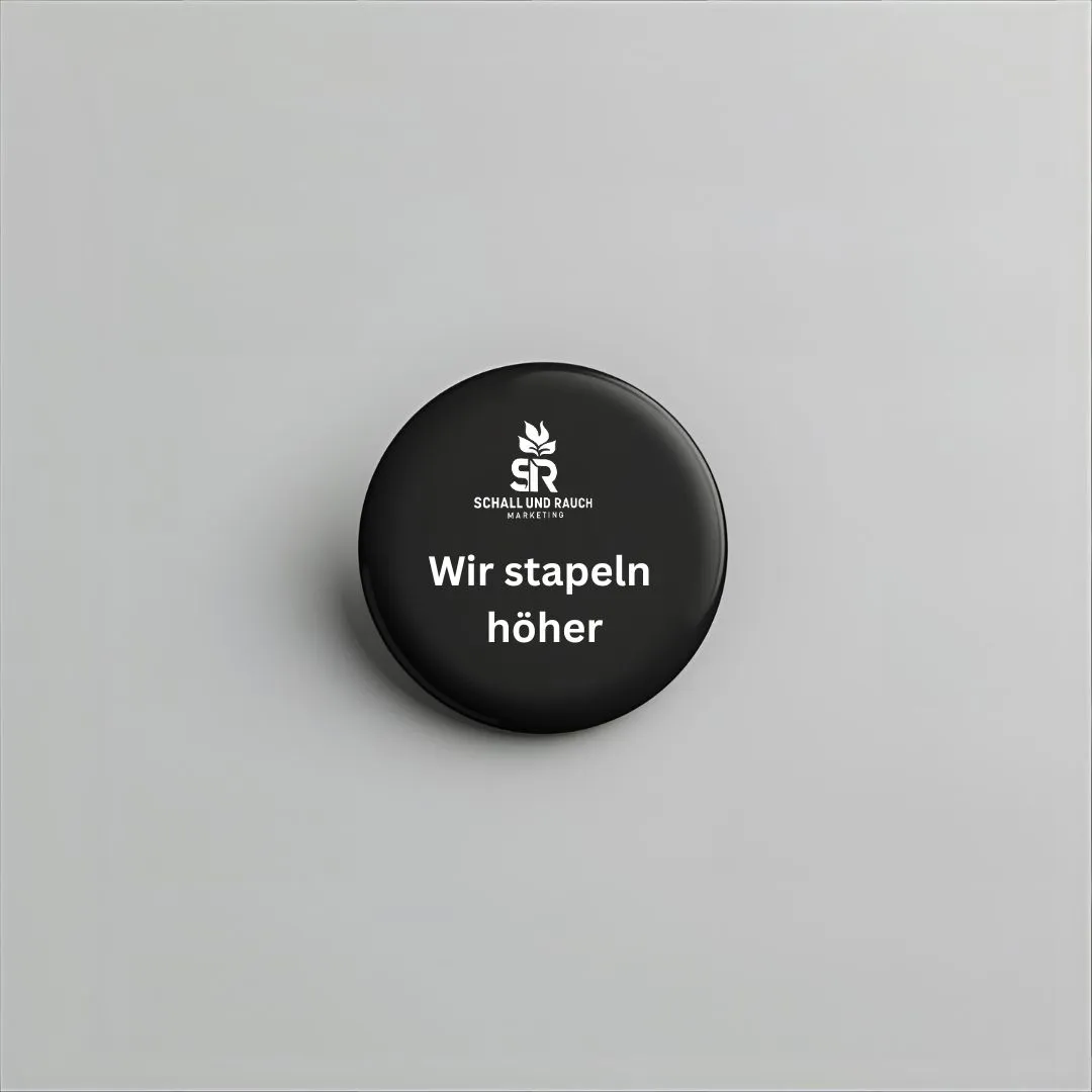 Wir stapeln höher Kühlschrank-Magnet Schwarz